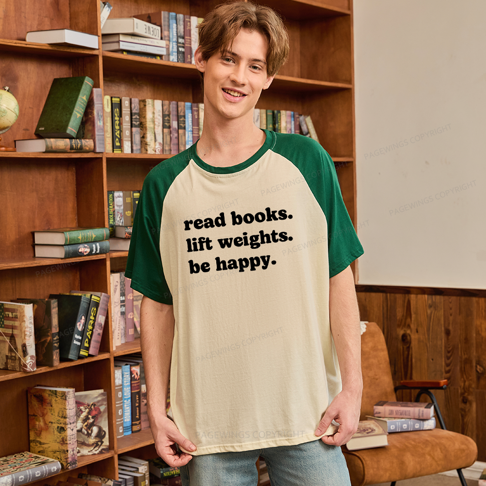 Pagewings Book Lover Gym Raglan T-shirt