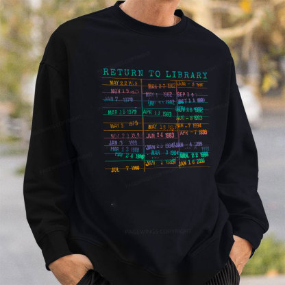 Pagewing Vintage Library Rainbow Unisex Classic Sweatshirt