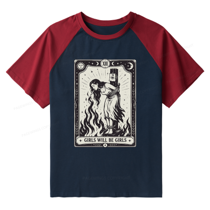 Pagewings Girls Will Be Girls Raglan T-shirt