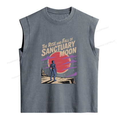 Pagewings The Rise And Fall Of Sanctuary Moon Women's Washed Tank Top