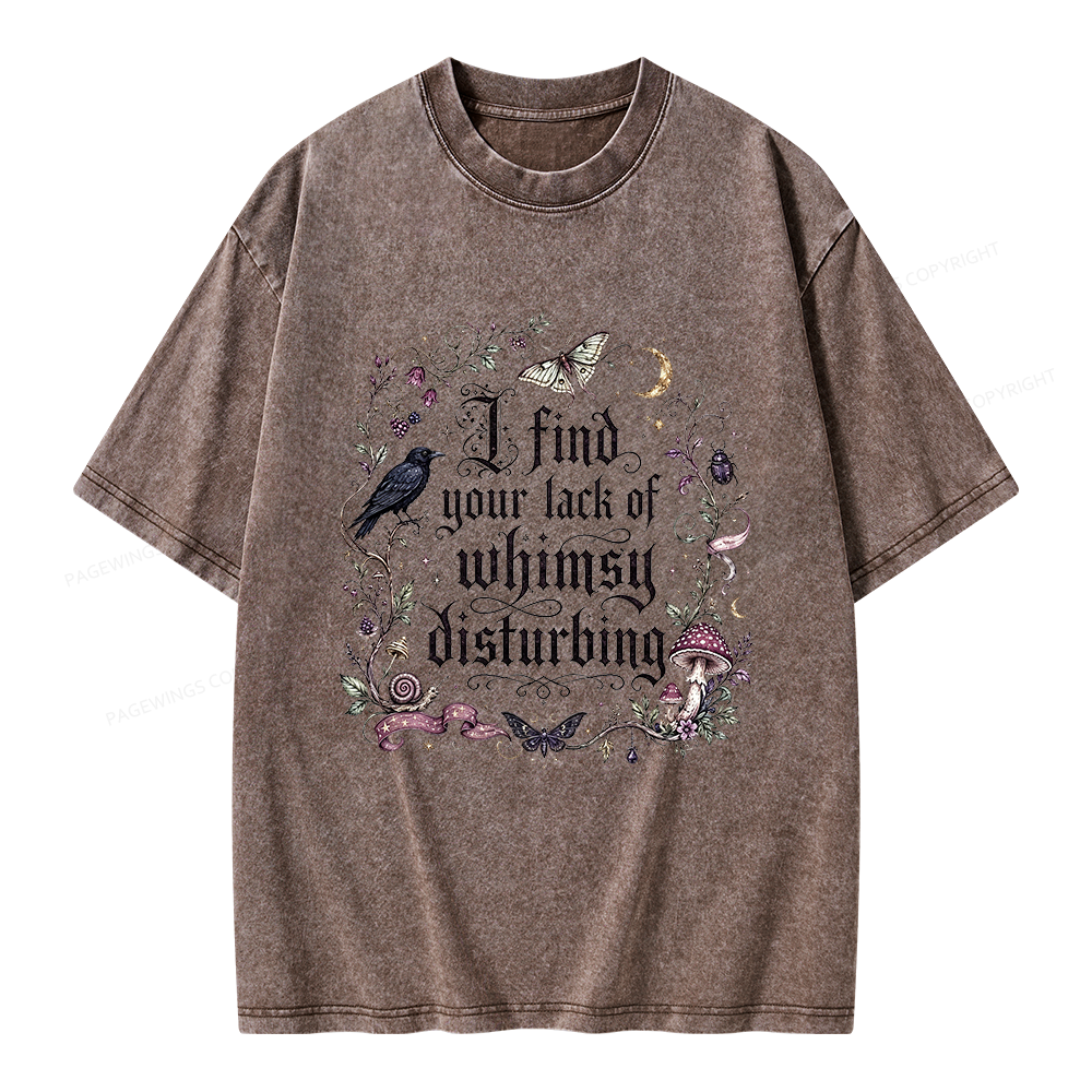 Pagewings Lack of Whimsy Unisex Washed T-shirt