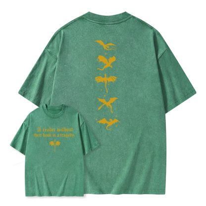 Pagewings Fantasy Reading Unisex Washed T-shirt