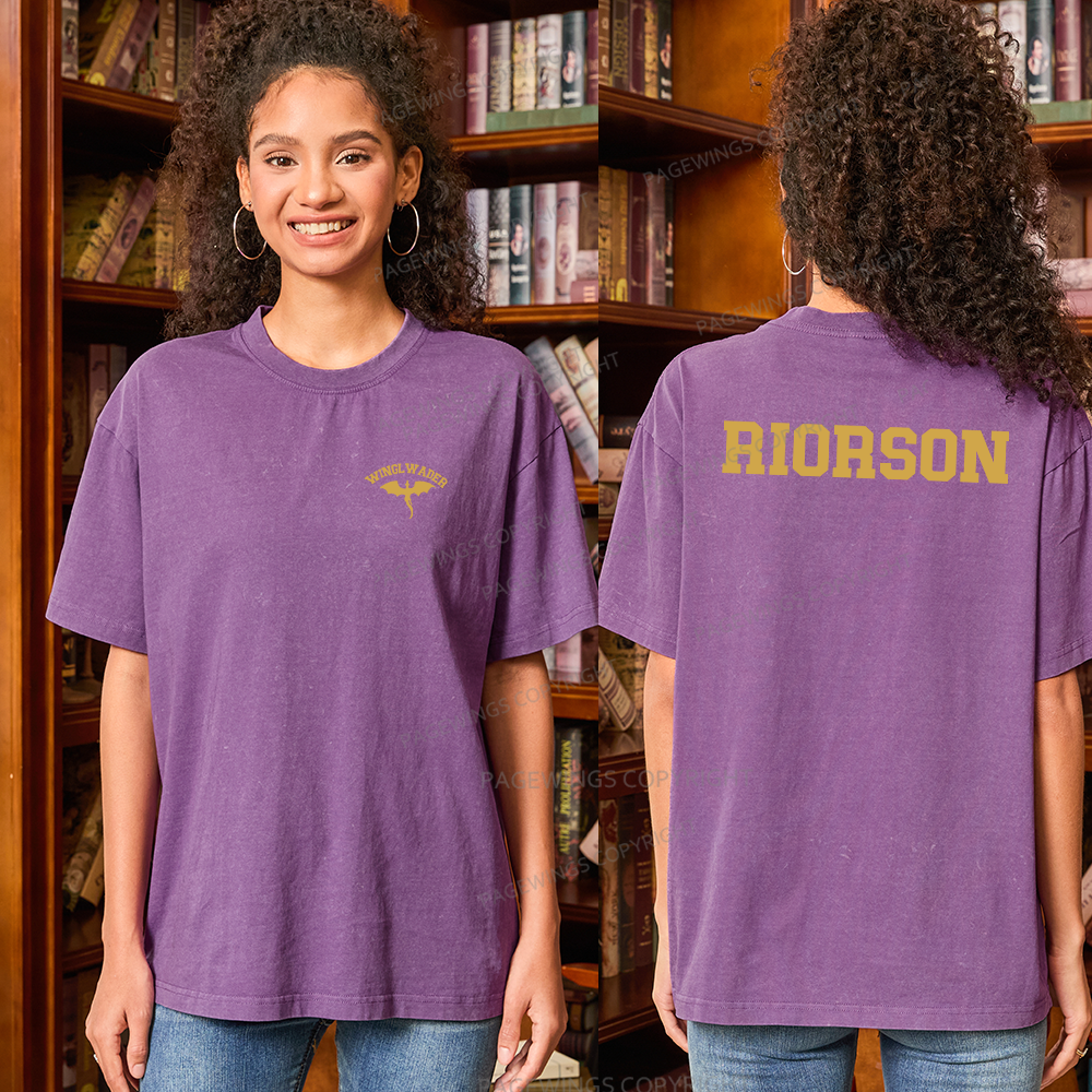 Pagewings Fantasy Bookish Unisex Washed T-shirt