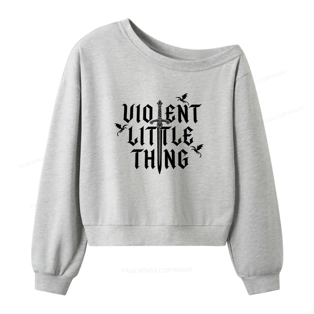 Pagewings Fantasy Reader Women Off Shoulder Sweatshirt