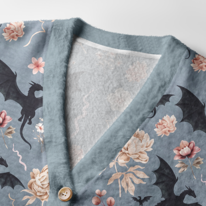 Pagewings Book Dragon Light Knit Unisex Cardigan Sweaters