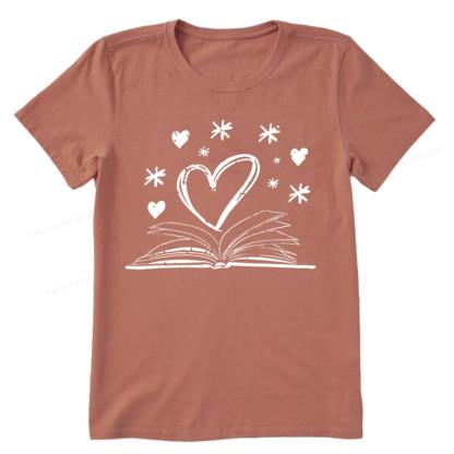 Pagewings Bookworm Librarian Valentines Day Book Unisex Classic T-shirt
