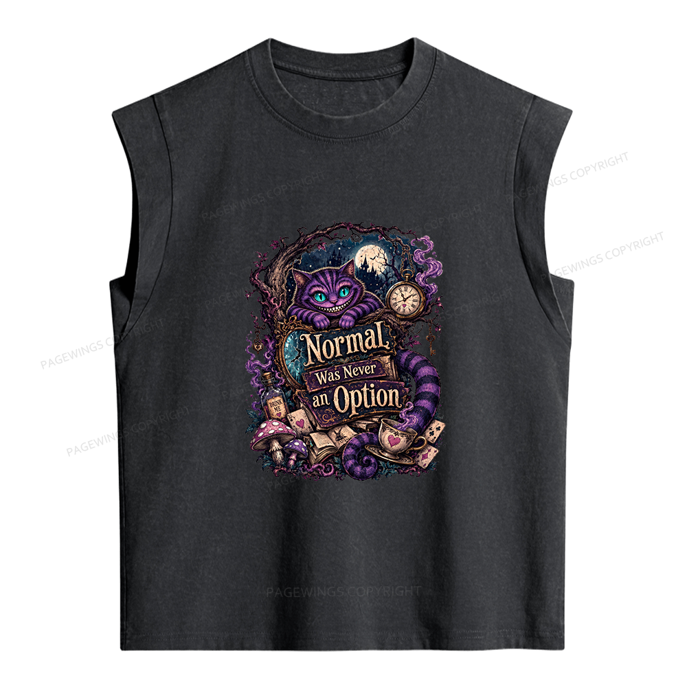 Pagewings  Normal Was Never an Option Women's Washed Tank Top