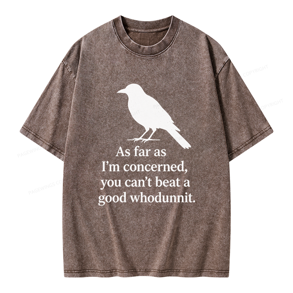 Pagewings Whodunnit Lover Unisex Washed T-shirt