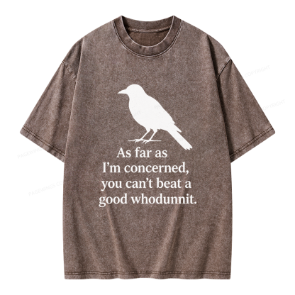 Pagewings Whodunnit Lover Unisex Washed T-shirt