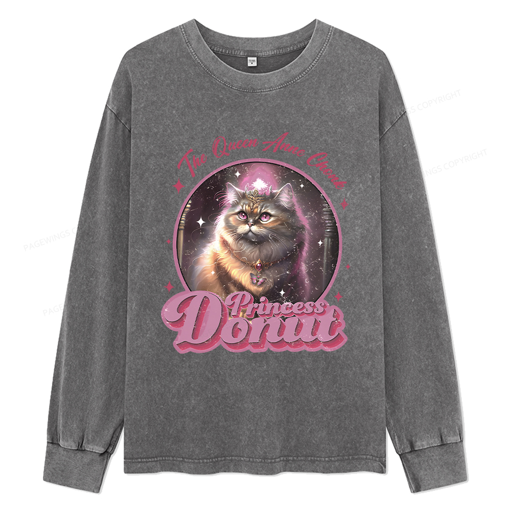 Pagewings Princess Donut Unisex Washed Long Sleeve T-shirt