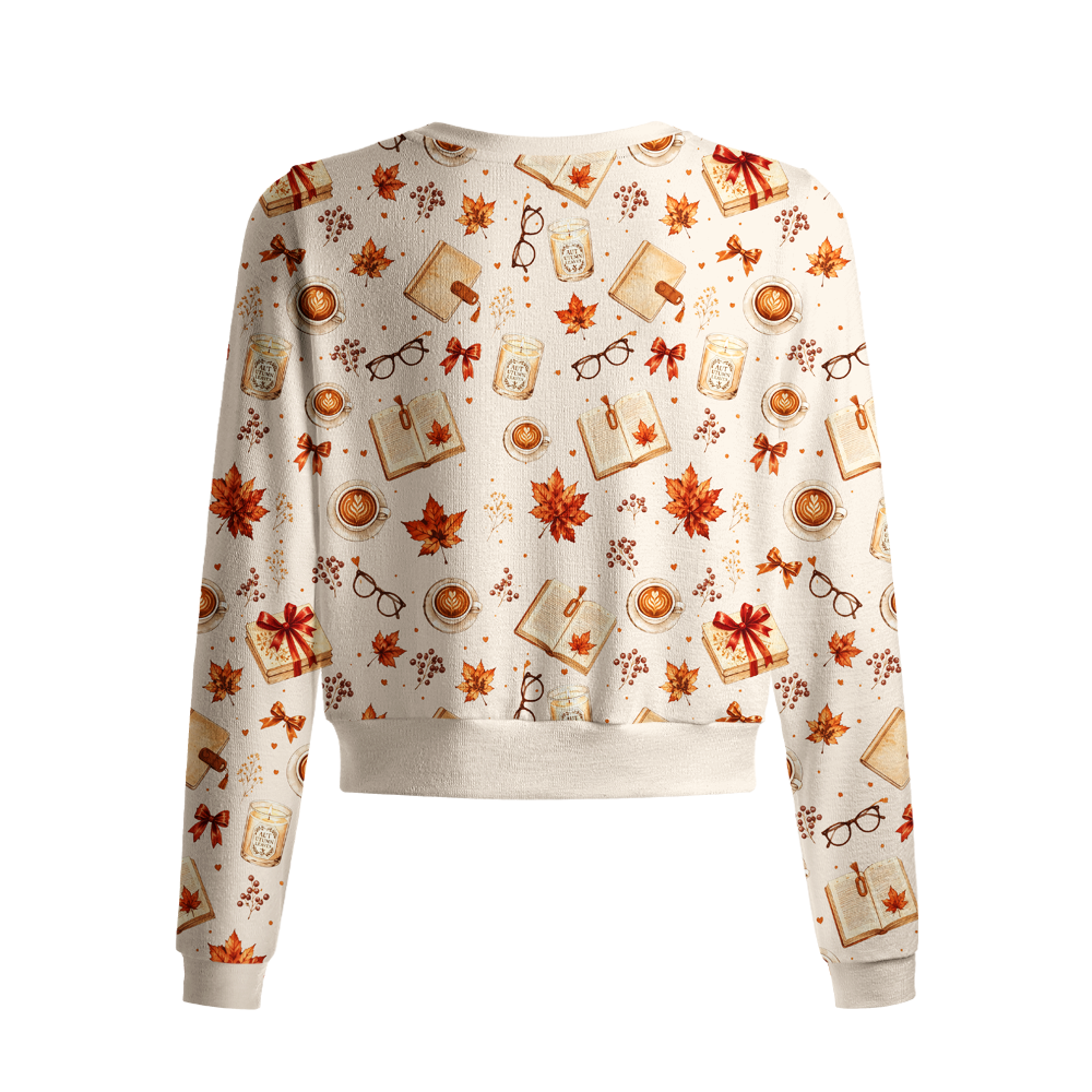 Pagewings Bookish Vibe Crew Neck Cardigan Sweaters