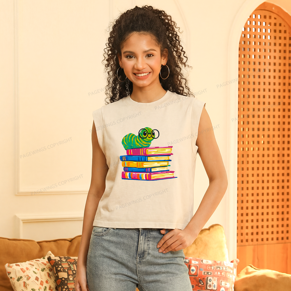 Pagewings Bookworm Women's Washed Tank Top