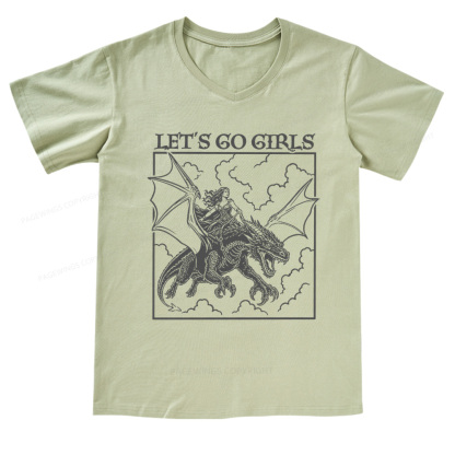 Pagewing Let's Go Girls V-neck T-shirt