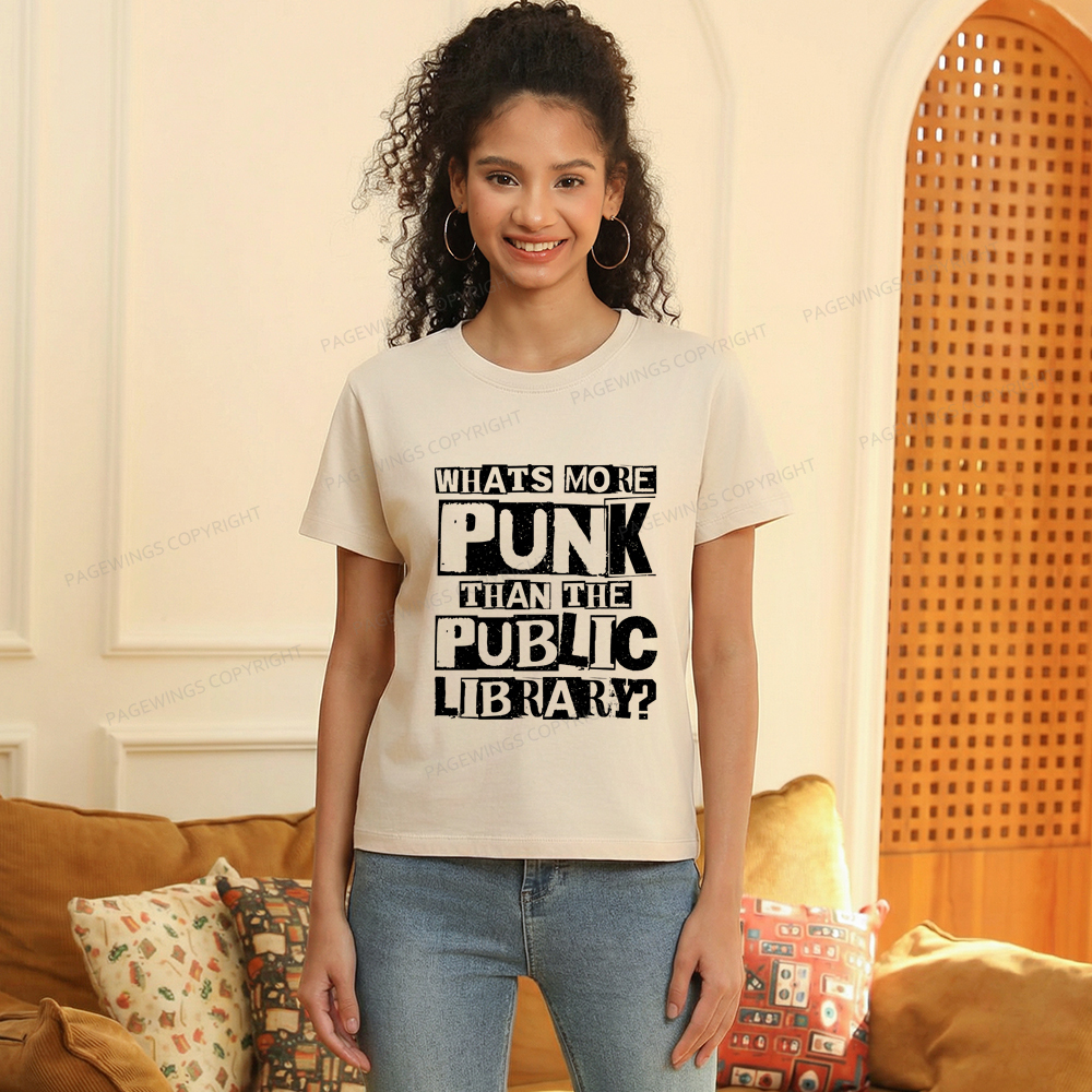 Pagewings What‘s More Punk Than the Public Library Women's Washed T-shirt