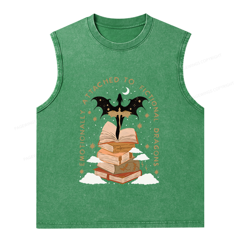 Pagewings Fantasy Romance Reader Gift Romantacy Unisex Washed Tank Top