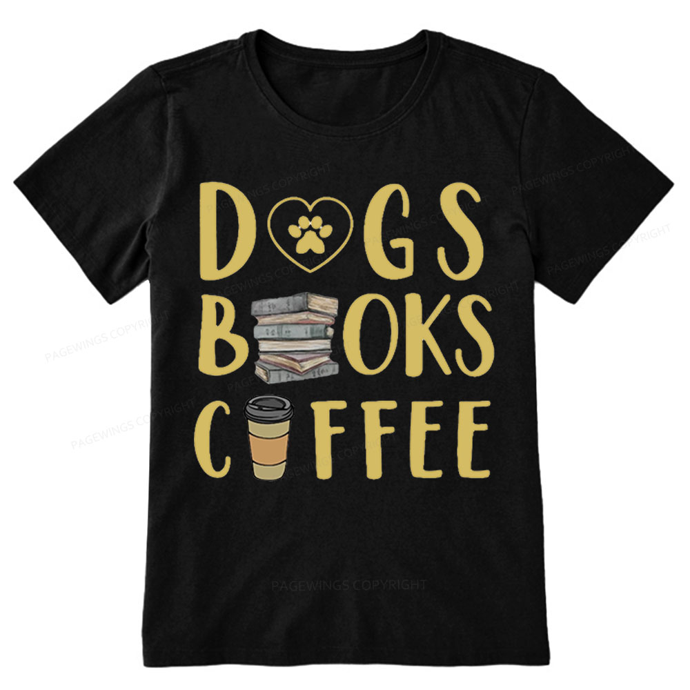 Pagewing Dogs, Books, Coffee Unisex Classic T-shirt
