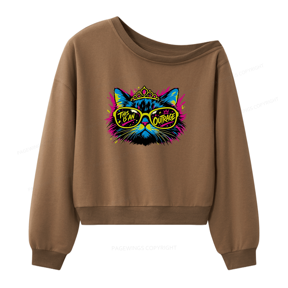 Pagewings Sci Fi Bookish Women Off Shoulder Sweatshirt