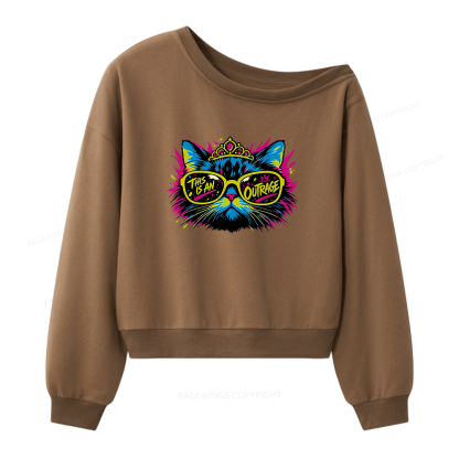 Pagewings Sci Fi Bookish Women Off Shoulder Sweatshirt