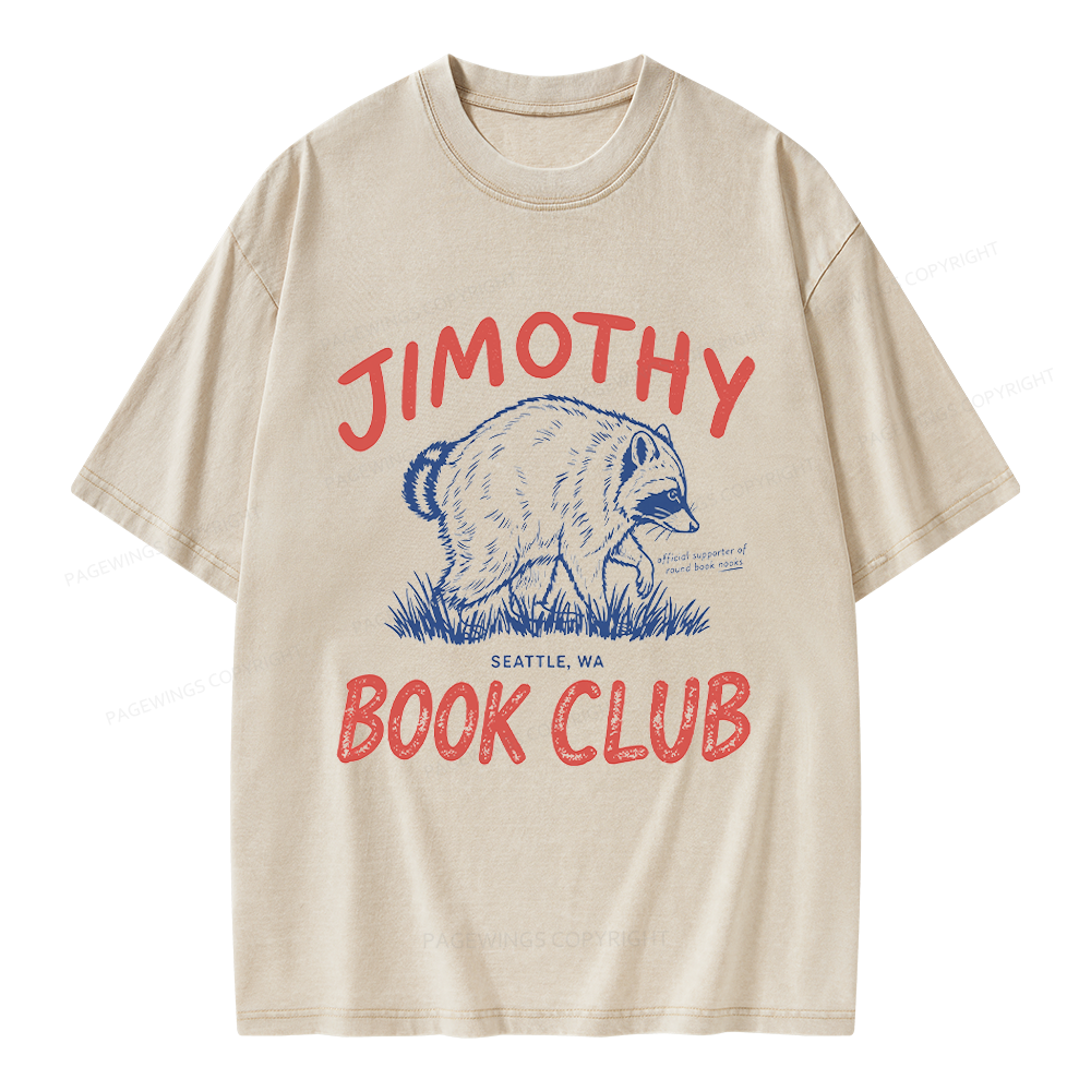 Pagewings Jimothy Book Club Unisex Washed T-shirt