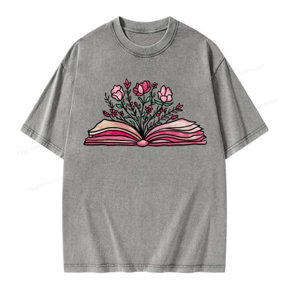 Pagewings Booktrovert Definition Funny Book Lover Png Unisex Washed T-shirt
