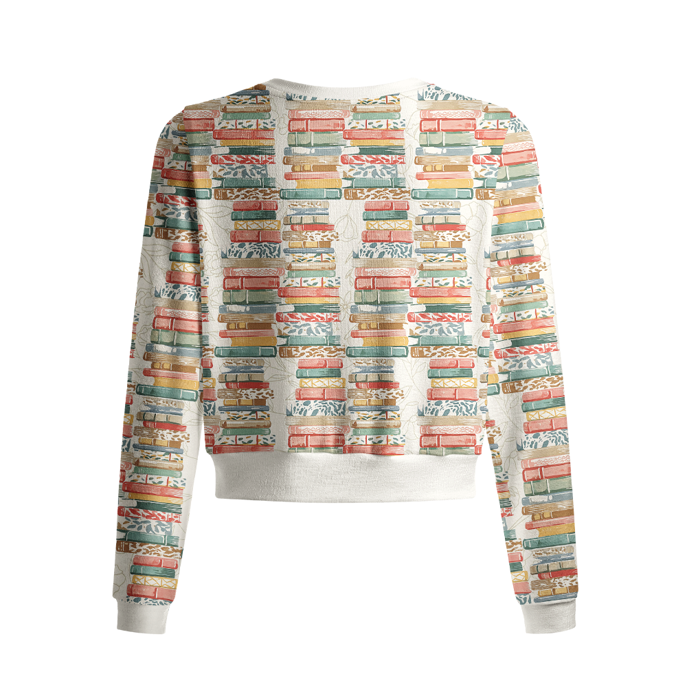 Pagewings Book Lover Crew Neck Cardigan Sweaters