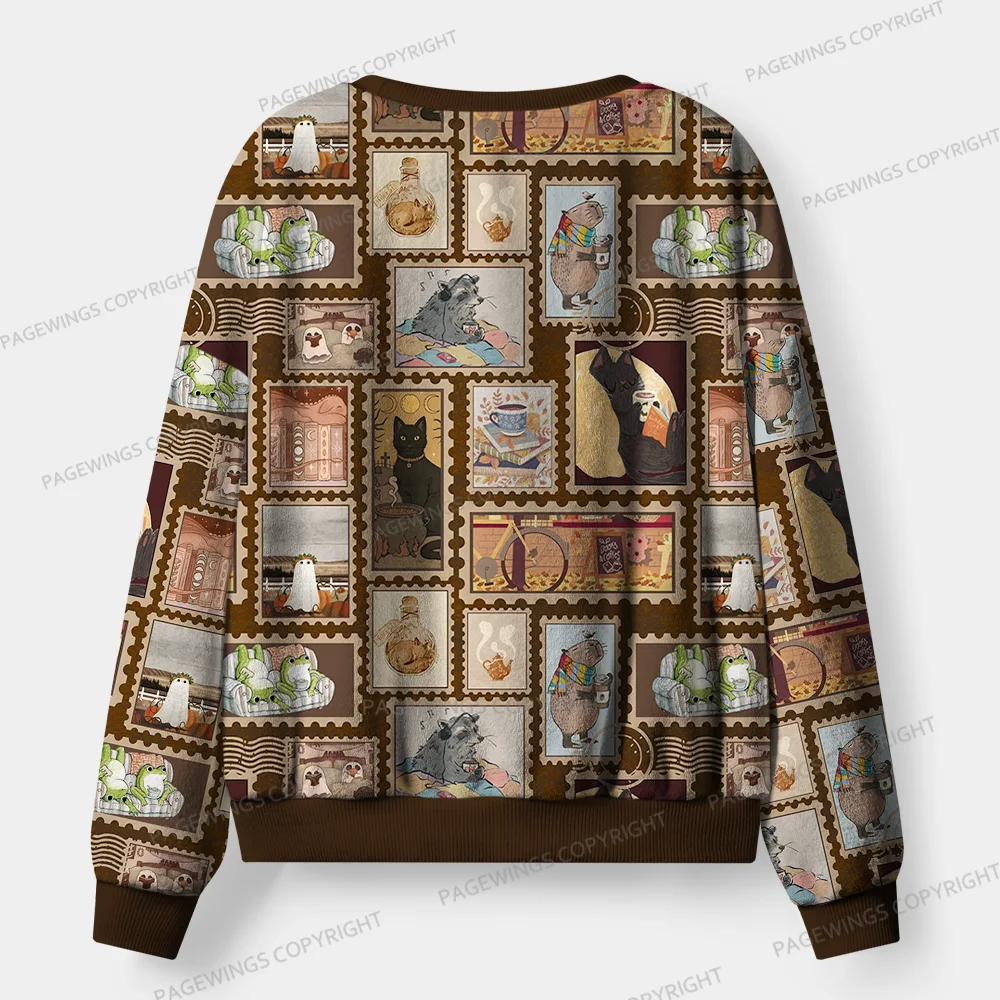 Pagewings Just Animals Who Love Reading Unisex Flannel Pajama Set