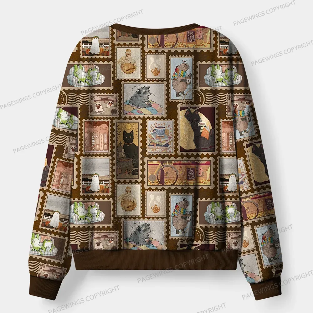 Pagewings Just Animals Who Love Reading Unisex Flannel Pajama Set