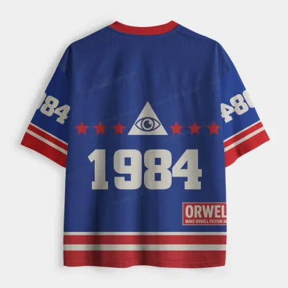 Pagewings Make Orwell Fiction Again Unisex Mesh Jersey