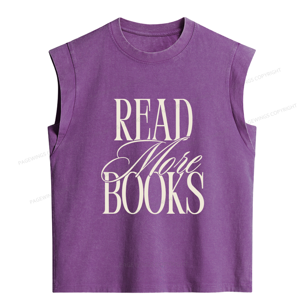 Pagewing Read More Books Women's Washed Tank Top