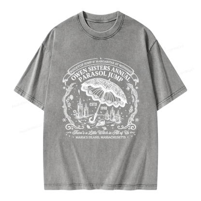 Pagewings Fantasy Halloween Book Lover Unisex Washed T-shirt