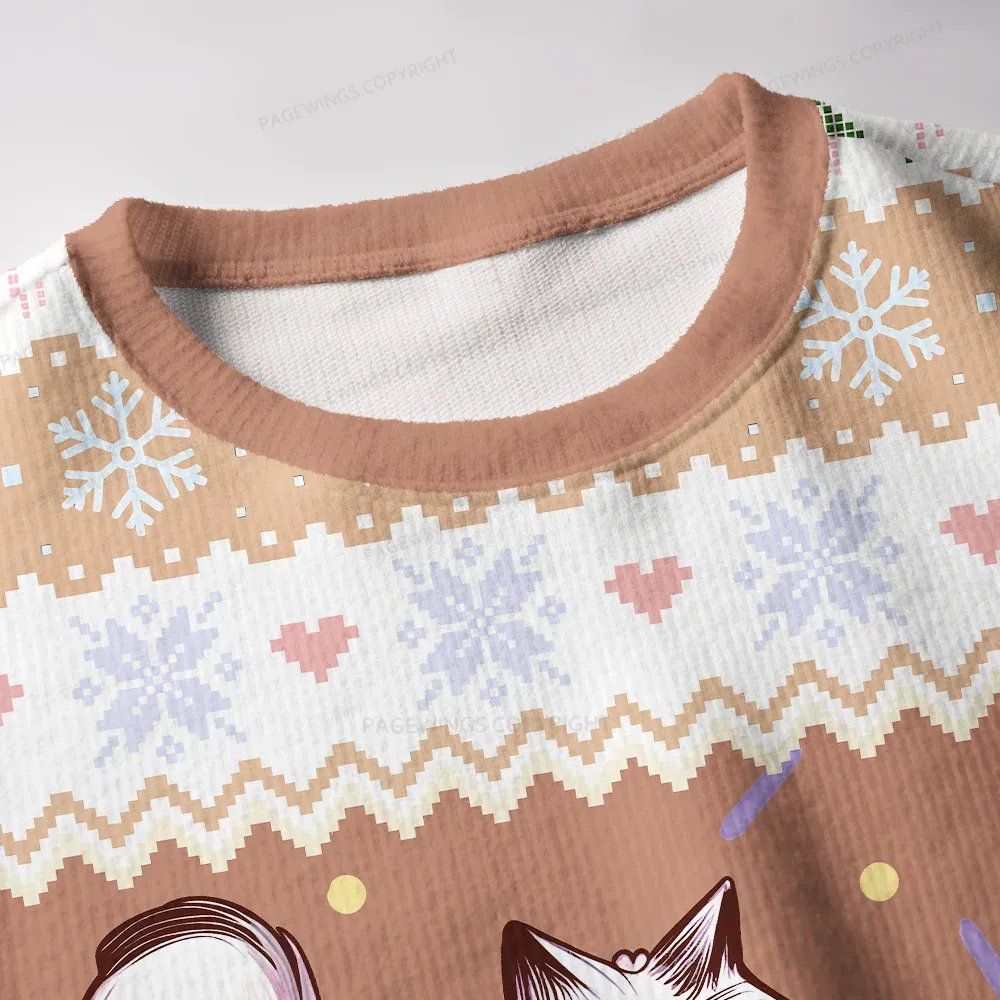 Pagewings Donut Holes Unisex Ugly Knit Sweatshirt