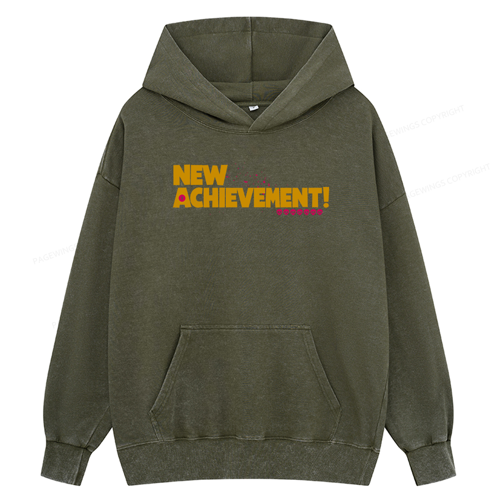 Pagewings New Achievement Unisex Washed Hoodie