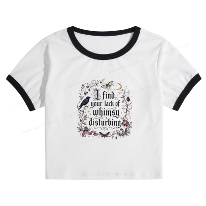 Pagewings Lack of Whimsy Baby Tee Cropped Ringer T-Shirt