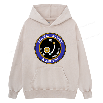 Pagewings Mission Patch Unisex Washed Hoodie