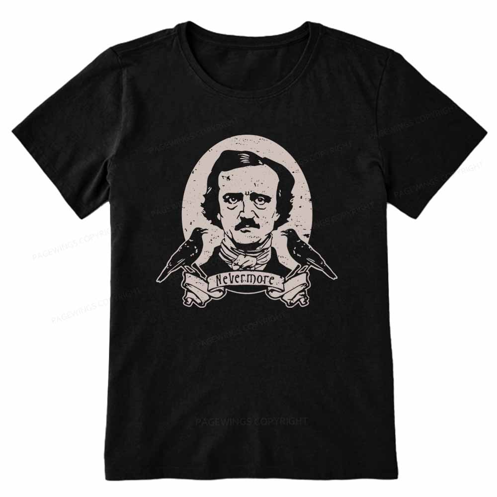 Pagewings Literary Vintage Stephen Allen King HP Lovecraft Book Unisex Classic T-shirt