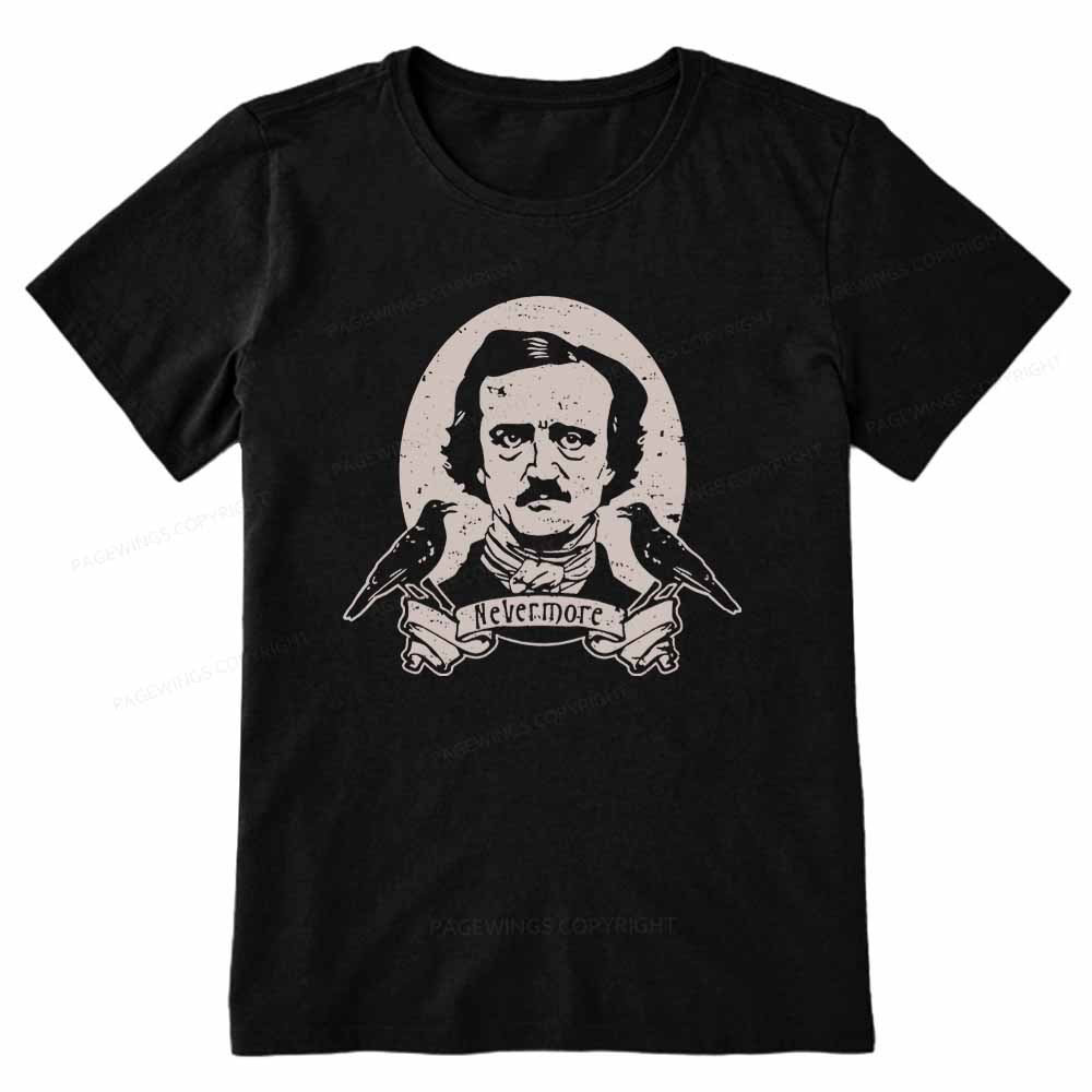 Pagewings Literary Vintage Stephen Allen King HP Lovecraft Book Unisex Classic T-shirt