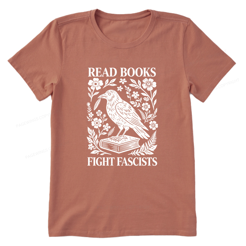 Pagewings Read Books Fight Fascists Unisex Classic T-shirt