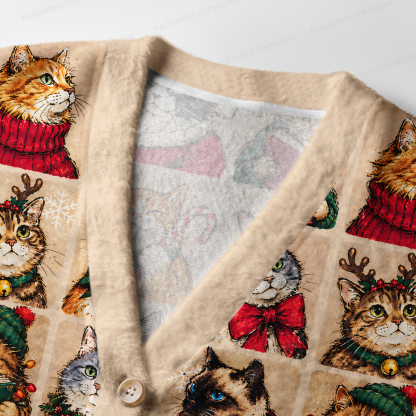 Pagewings Christmas Bookish Light Knit Unisex Cardigan Sweaters