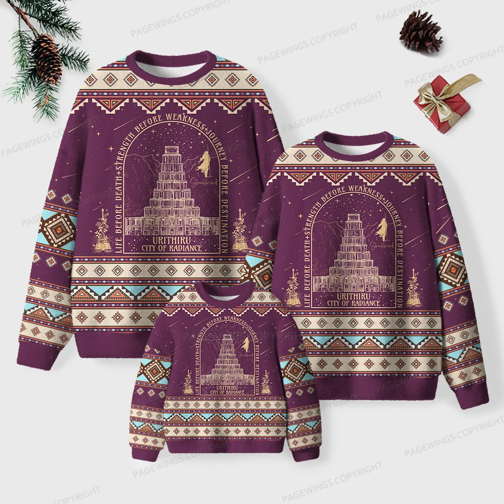 Pagewings Life Before Death Unisex Ugly Knit Sweatshirt
