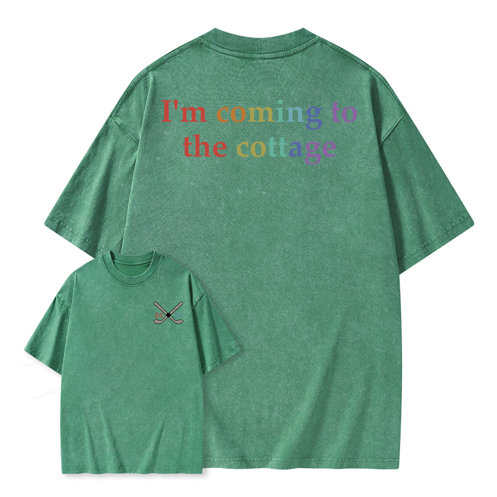 Pagewings I'm Coming To The Cottage Unisex Washed T-shirt