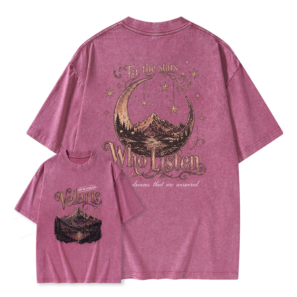 Pagewings Fantasy Bookish Unisex Washed T-shirt
