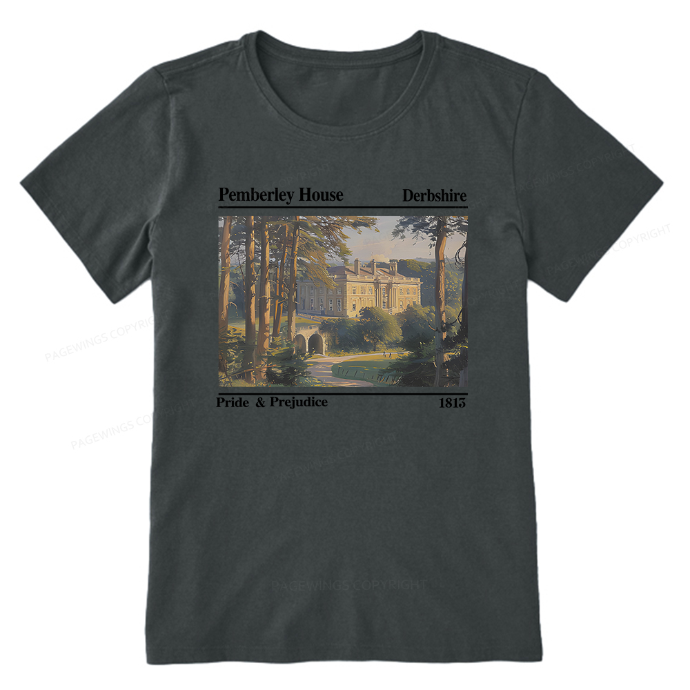 Pagewings Pride and Prejudice Pemberley House Unisex Classic T-shirt