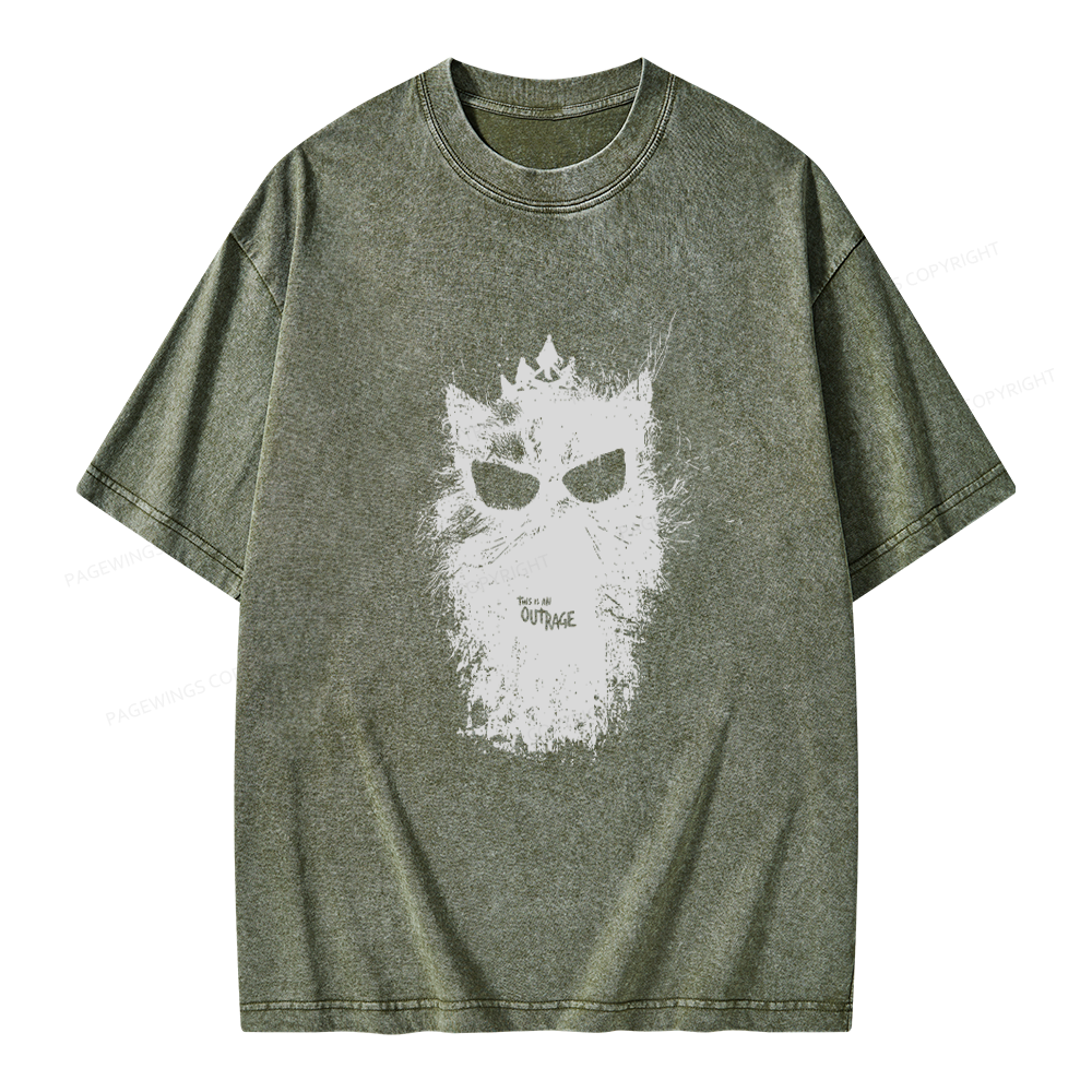 Pagewings This Is An Outrage Unisex Washed T-shirt