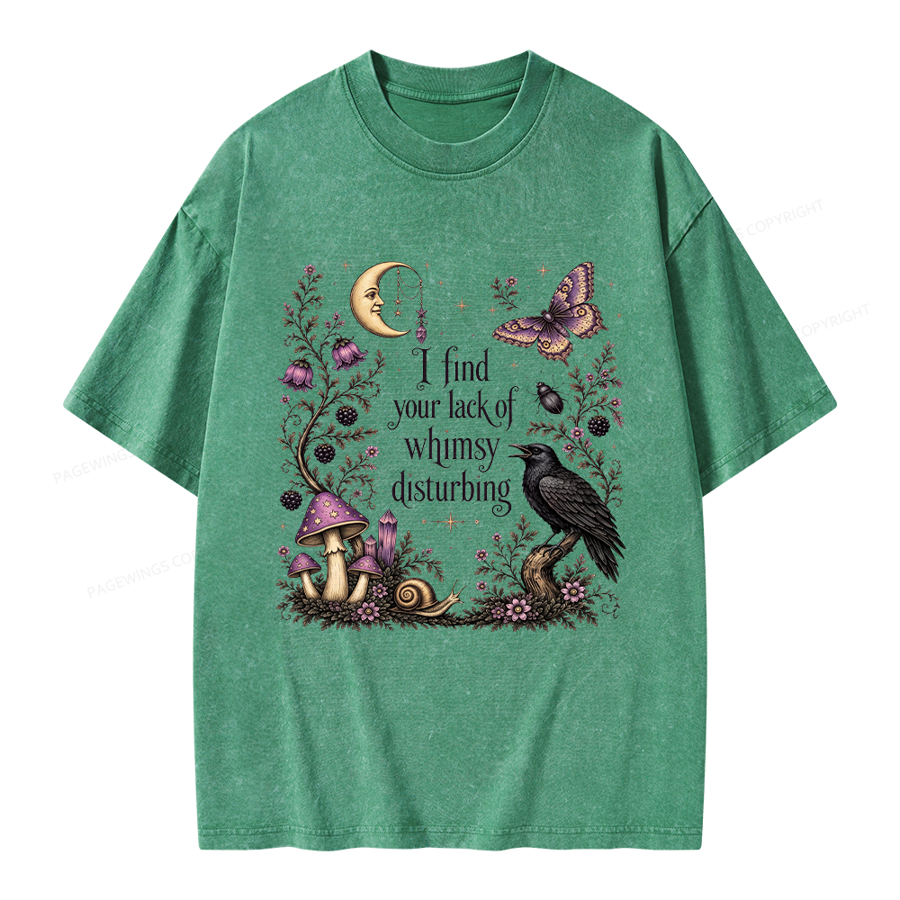 Pagewings Lack of Whimsy Unisex Washed T-shirt
