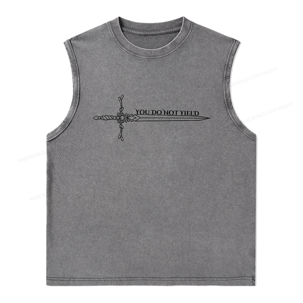 Pagewings You Do Not Yield Unisex Washed Tank Top