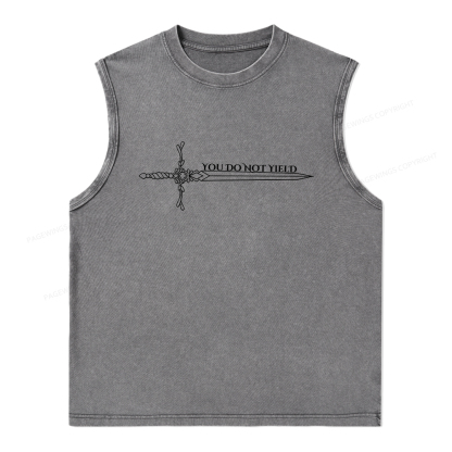 Pagewings You Do Not Yield Unisex Washed Tank Top