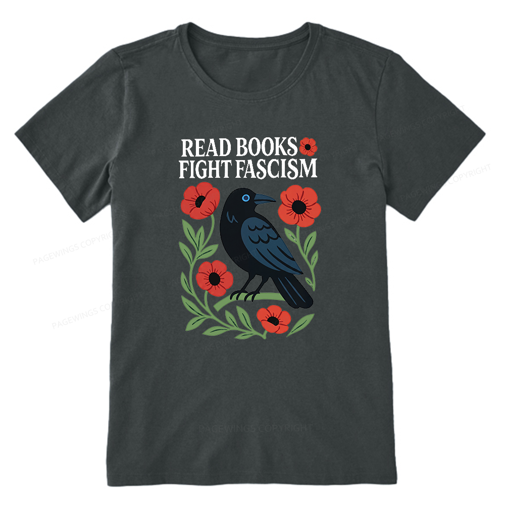Pagewings Read Books Fight Fascism Unisex Classic T-shirt