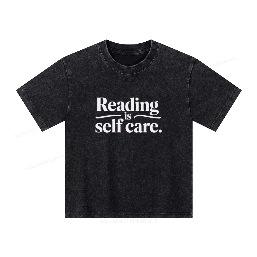 Pagewings Reading Self Care Unisex Tee Unisex Kids Washed T-shirt