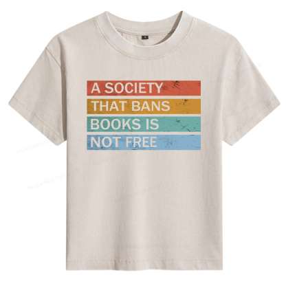 Pagewings Read Banned Books Women's Washed T-shirt