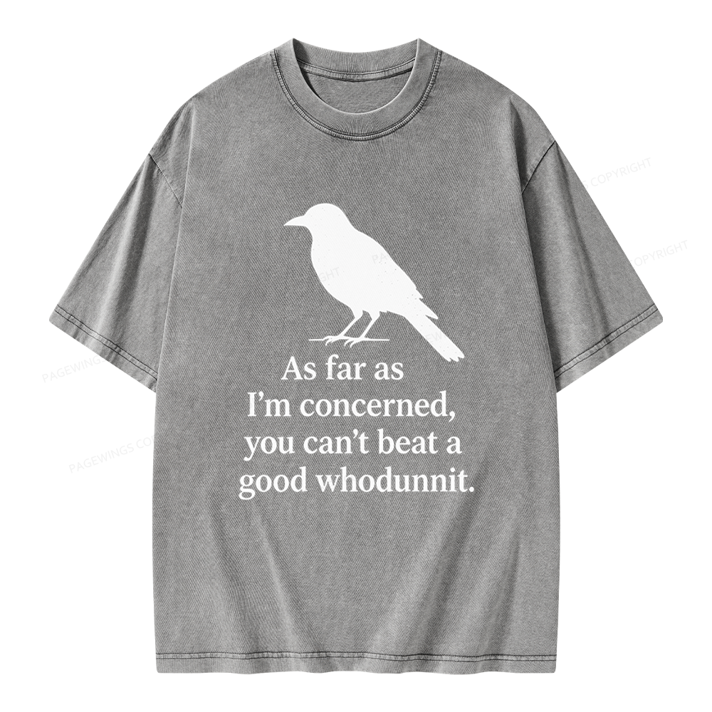 Pagewings Whodunnit Lover Unisex Washed T-shirt
